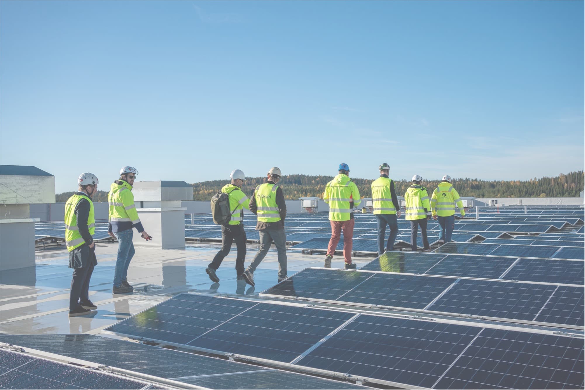 Skyfri team on solar site
